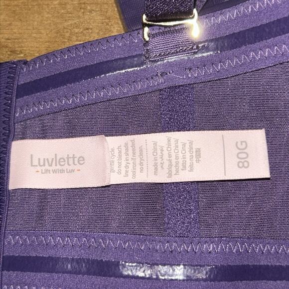 Woman’s Strapless Convertible Purple Bra Size 80G (36E) - Picture 5 of 8